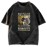 Tokyosol I Am A Dragon And This Dumpster Is My Mountain Of Gold Back Washed T Shirt