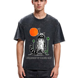 Tokyosol Everyday Is Trash Day Raccoon Washed T Shirt