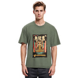 Tokyosol Kawaii Ramen Orange Cat Vintage Japanese Washed T Shirt