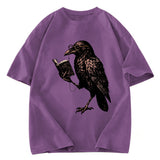 Tokyosol Vintage Raven Book Washed T Shirt