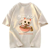 Tokyosol Lucky Cat Ramen Life Washed T Shirt