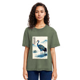 Tokyosol The Graceful Crane Washed T Shirt