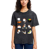 Tokyosol Cute Sports Sushi Washed T Shirt