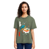 Tokyosol Bird And Ramen Ukiyoe Washed T Shirt