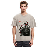 Tokyosol Retro Red Crowned Crane Washed T Shirt