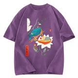 Tokyosol Bird And Ramen Ukiyoe Washed T Shirt