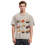 Tokyosol Cute Cat Sushi Washed T Shirt