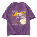 Tokyosol Evil By Choice Funny Japanese Pigeon Washed T Shirt