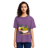 Tokyosol Kawaii Anime Cat Japanese Ramen Washed T Shirt