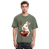 Tokyosol Bunny:One More Bowl, Please! Washed T-Shirt