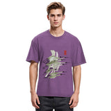 Tokyosol Flock Of Cranes In Flight Washed T Shirt