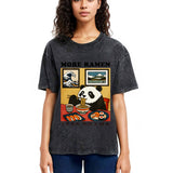 Tokyosol More Ramen Less Drama Panda Washed T-Shirt