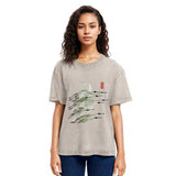 Tokyosol Flock Of Cranes In Flight Washed T Shirt