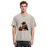 Tokyosol Crow And Pumpkin Back Washed T Shirt