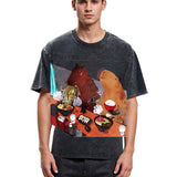 Tokyosol Ramen Lovers Capybara Funny Washed T Shirt