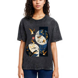 Tokyosol Swallows Among The Bamboo Washed T Shirt