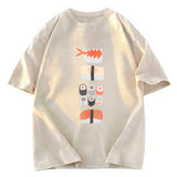 Tokyosol Japanese Sushi Nigiri Maki Roll Washed T Shirt