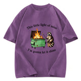 Tokyosol Dumpster Fire Raccoon Washed T Shirt