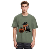 Tokyosol Crow And Pumpkin Back Washed T Shirt
