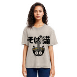 Tokyosol Cat Ramen Bowl Washed T Shirt