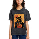 Tokyosol Ramen Obsessed Raccoon Washed T Shirt