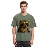 Tokyosol Smoking Raccon Washed T Shirt