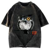 Tokyosol Wink Owl Washed T Shirt