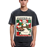 Tokyosol Funny Goose Christmas Washed T Shirt
