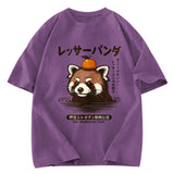 Tokyosol Cute Red Panda Washed T Shirt