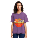 Tokyosol Cute Cat Ramen Washed T Shirt