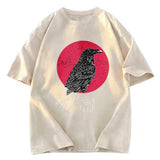 Tokyosol Viking Raven Crow Witchcraft Occult Pagan Washed T Shirt
