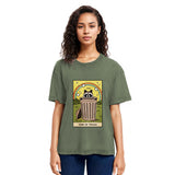 Tokyosol King Of Trash Raccoon Tarot Card Washed T Shirt