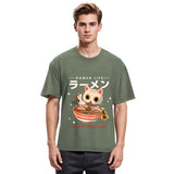Tokyosol Lucky Cat Ramen Life Washed T Shirt