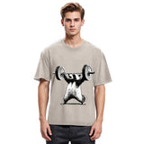 Tokyosol Raccoon Weightlifting Funny Washed T Shirt