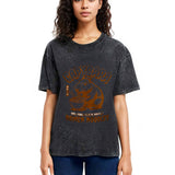 Tokyosol Retro Capybara Eating Ramen Washed T Shirt