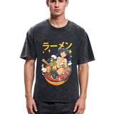 Tokyosol Girls And Ramen Washed T Shirt