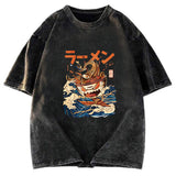 Tokyosol The Great Wave Ramen Yokai Washed T Shirt