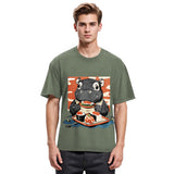 Tokyosol Moo Deng Eat Sushi Washed T Shirt