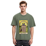 Tokyosol King Of Trash Raccoon Tarot Card Washed T Shirt