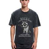 Tokyosol Raccoon Disturbing The Peace Washed T Shirt