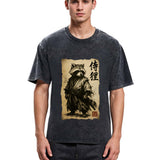 Tokyosol Samurai Raccoon Washed T Shirt