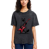 Tokyosol Raccoon Playing Guitar Washed T Shirt