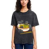 Tokyosol Kawaii Anime Cat Japanese Ramen Washed T Shirt