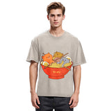 Tokyosol Cute Cat Ramen Washed T Shirt
