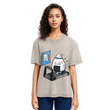 Tokyosol Funny Sushi Fitness Washed T Shirt