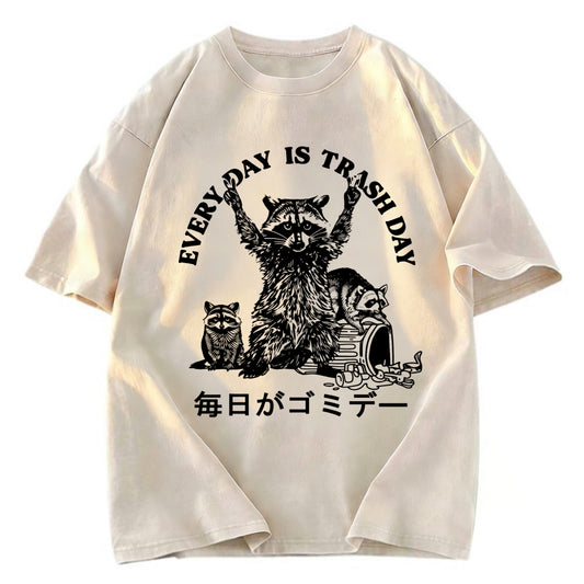Tokyosol Every Day Is Trash Day Washed T Shirt