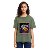 Tokyosol Trashy Halloween Raccoon Washed T Shirt
