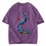 Tokyosol Colorful Crane Washed T Shirt