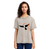 Tokyosol Japanese Inspired Bird Washed T Shirt