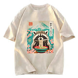 Tokyosol Please Give Raccoon A Discount Washed T Shirt